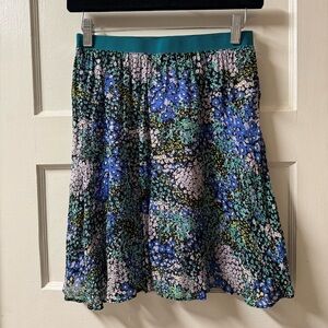 Anthropologie Maeve Purple and Green Floral Skirt XS